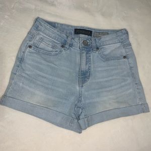 Aeropostale, high rise white washed, denim shorts
